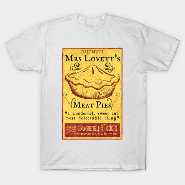 Mrs Lovett's Meat Pies - Sweeney Todd Musical T-Shirt by sammimcsporran